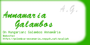 annamaria galambos business card
